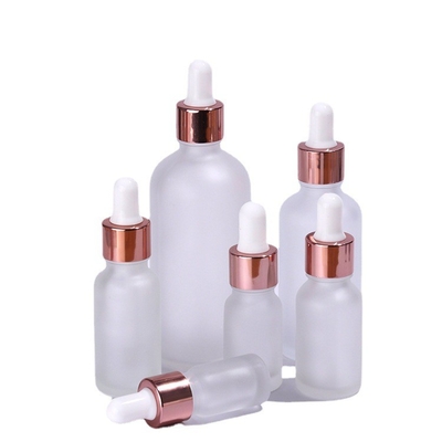 Rose Gold Frosted Eye Dropper-Flessen 3ml 5ml 10ml 15ml