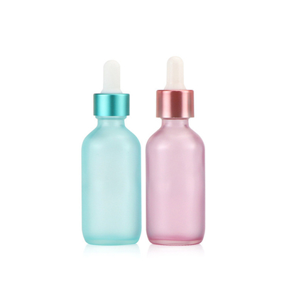 Semi Transparante Blauwe Roze Lege de Etherische oliefles 30ml van het Glasdruppelbuisje