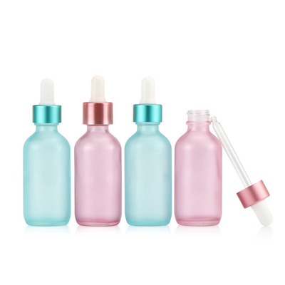 Semi Transparante Blauwe Roze Lege de Etherische oliefles 30ml van het Glasdruppelbuisje