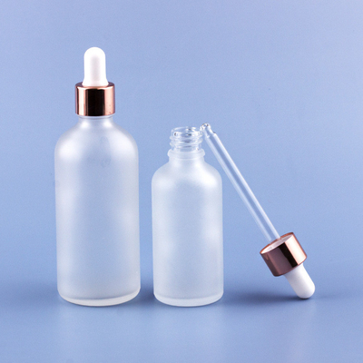 Rose Gold Frosted Eye Dropper-Flessen 3ml 5ml 10ml 15ml