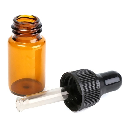 5ml Flessen van het het Glasdruppelbuisje van etherische olieflessen de Bruine Kleine