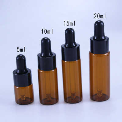Het Druppelbuisjefles van het schoonheidsmiddelen10ml 15ml 20ml Bruine Glas voor Etherische olie