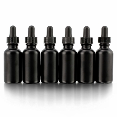 De kosmetische 30ml-Fles van het Oog Zwarte Glas met Druppelbuisje niet Morserij