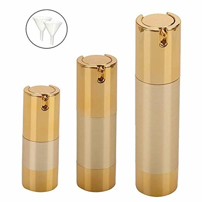 UV Technische Kleine Gouden Pompflessen Zonder lucht 15ml 30ml 50ml