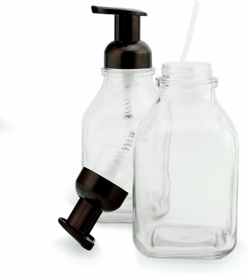 Transparante Flessen van de de Lotionpomp van het LinDeer de Zwarte HUISDIER 500ml