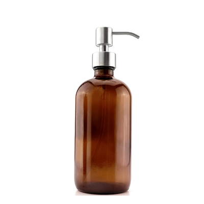 500ML de bruine Flessen van de Glaslotion met 28mm Pompautomaat