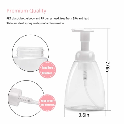 Transparante Lege Plastic de Lotionflessen van 500ml met Pomp 28mm