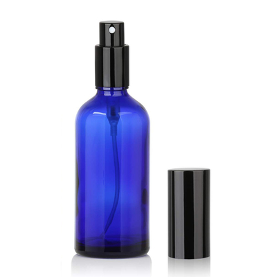Fles van de de Pomp Kosmetische Nevel van het LinDeer50ml de Blauwe Glas met Black Mistspuitbus